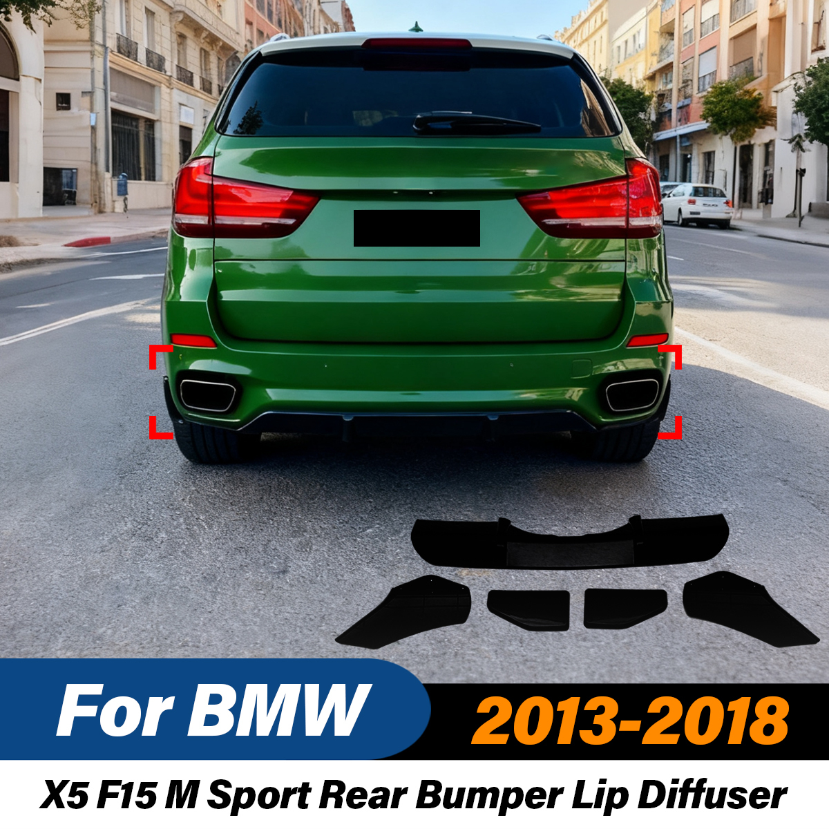 Bmw X5 F15 M 2013 2014 2015 2016 2017 2018 車のリアバンパーリップディフューザースポーツウインドスポイラーダイバーターボディ修正キット