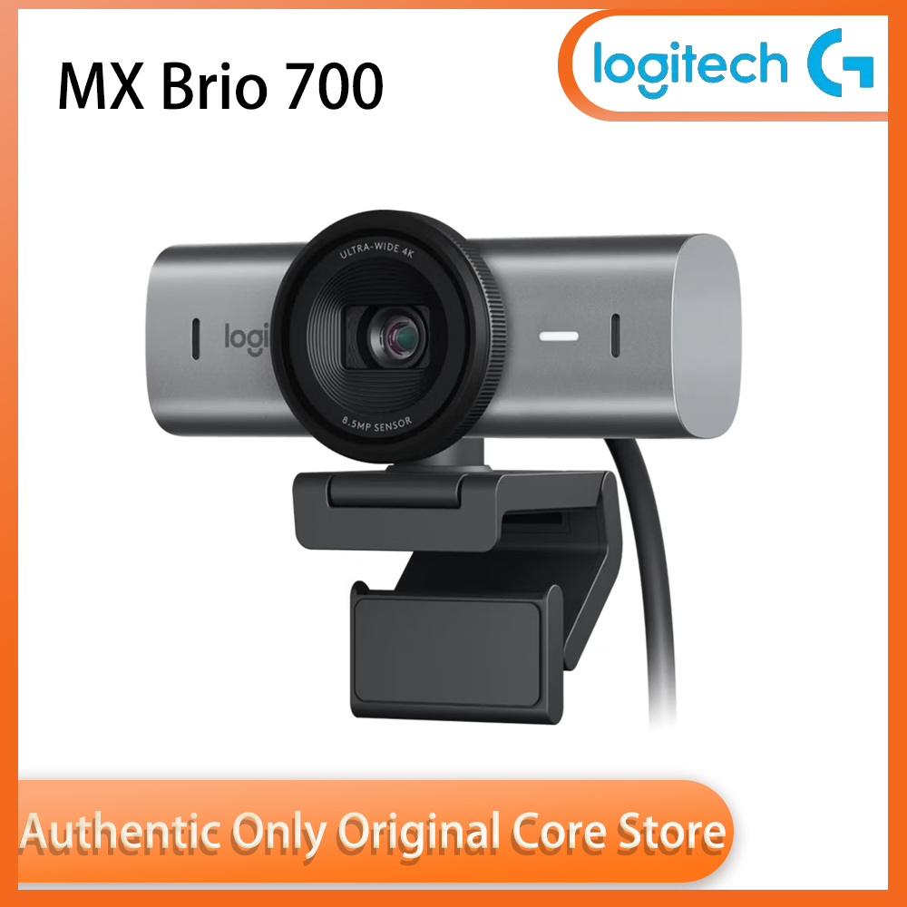 Logitech Master Series MX Brio 700 4K HD Camera with Built in Privacy Lens Cover, Network Live Camera, Video Call, Meeting, Onli