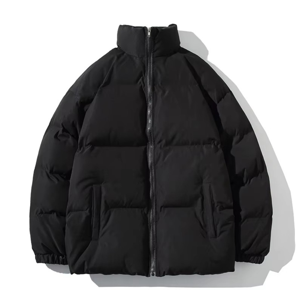 冬のジャケットの男性パーカー厚く暖かいコートメンズスタンドカラージャケット無地パーカーコート女性ファッション新ストリート