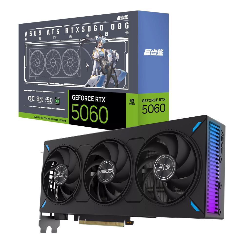 ASUS ATS RTX 5060 O8G グラフィックカード NVIDIA Blackwellアーキテクチャ 4nm 8GB GDDR7 128ビットバス