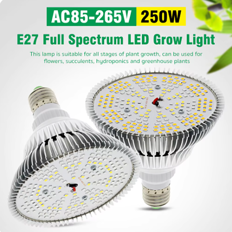 E27 LED フルスペクトル成長電球 250 ワット LED 成長 PhytoLamp 水耕栽培野菜温室植物花成長照明
