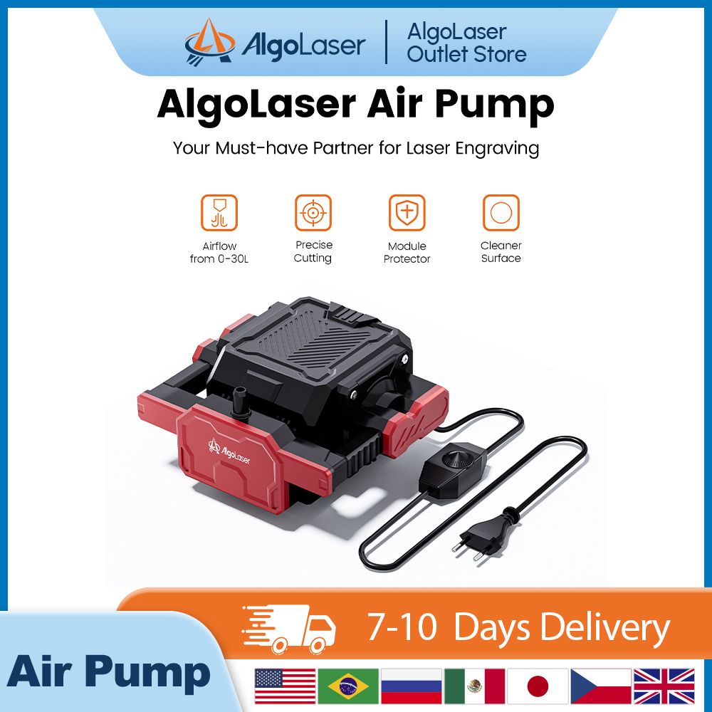 レーザー彫刻機 Algolaser 30L エアポンプ ALAP-30L 1.0 エアアシスト補助 30L/分 CNC カッターレーザー彫刻機