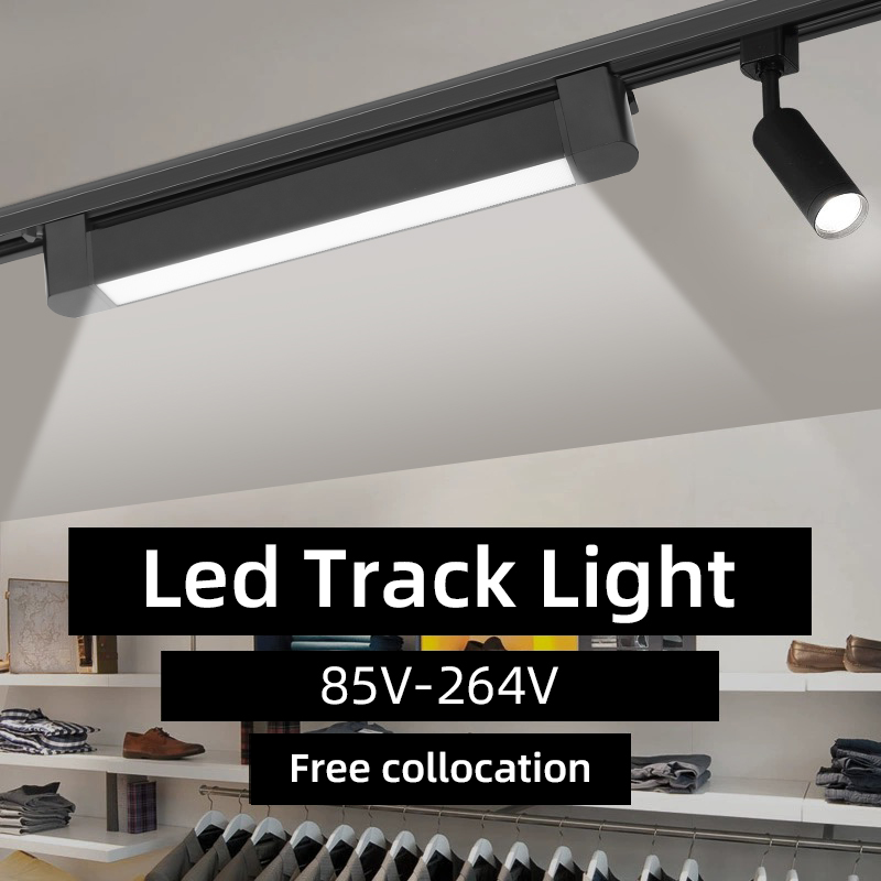 Led トラックランプセット 85 〜 264V シーリングライト 10 ワット 20 ワット投光器屋内照明器具スポットライト衣料品店トラックレールランプ