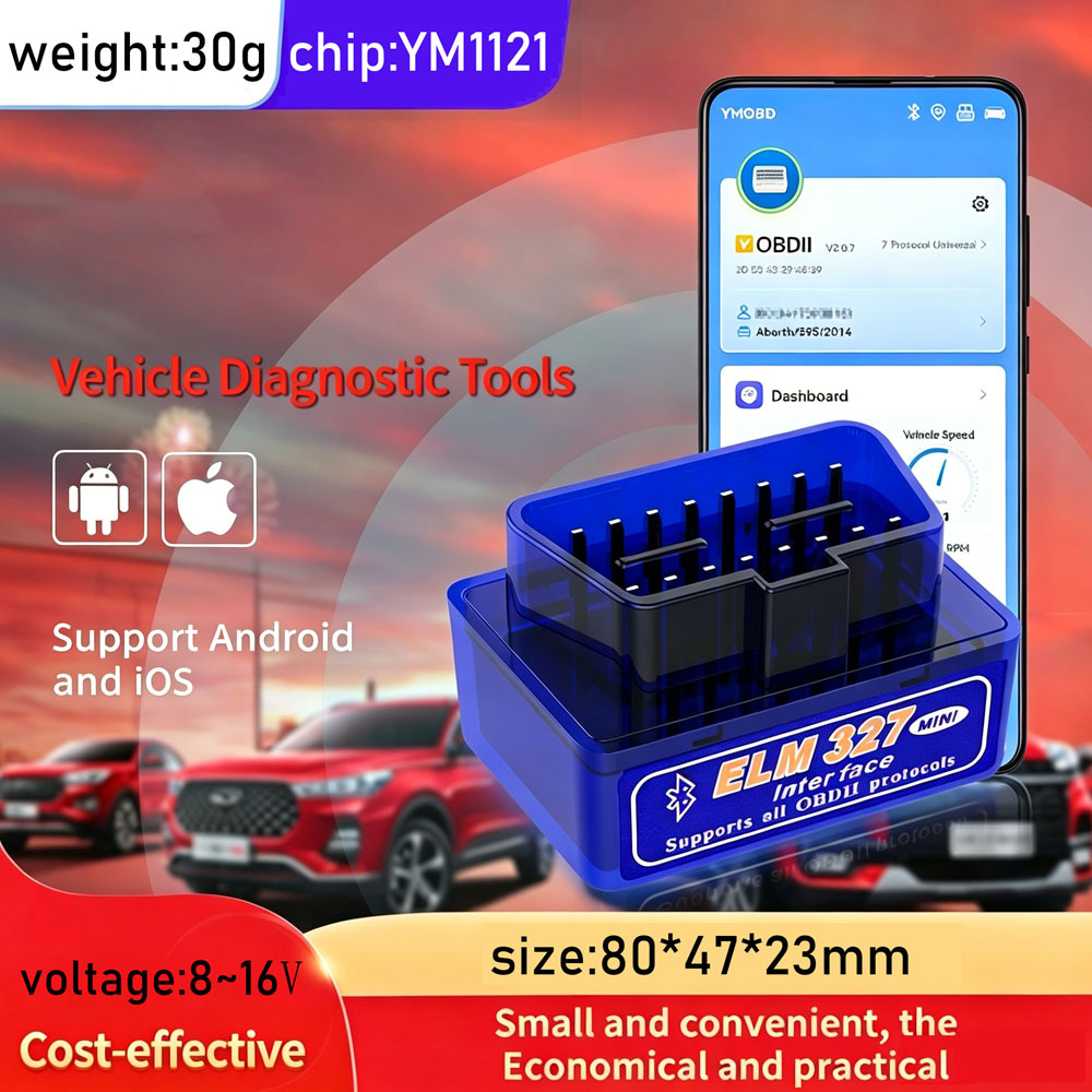 Apple と Android のデュアルモード Bluetooth 5.1 OBD 車エンジン診断ツール ELM327