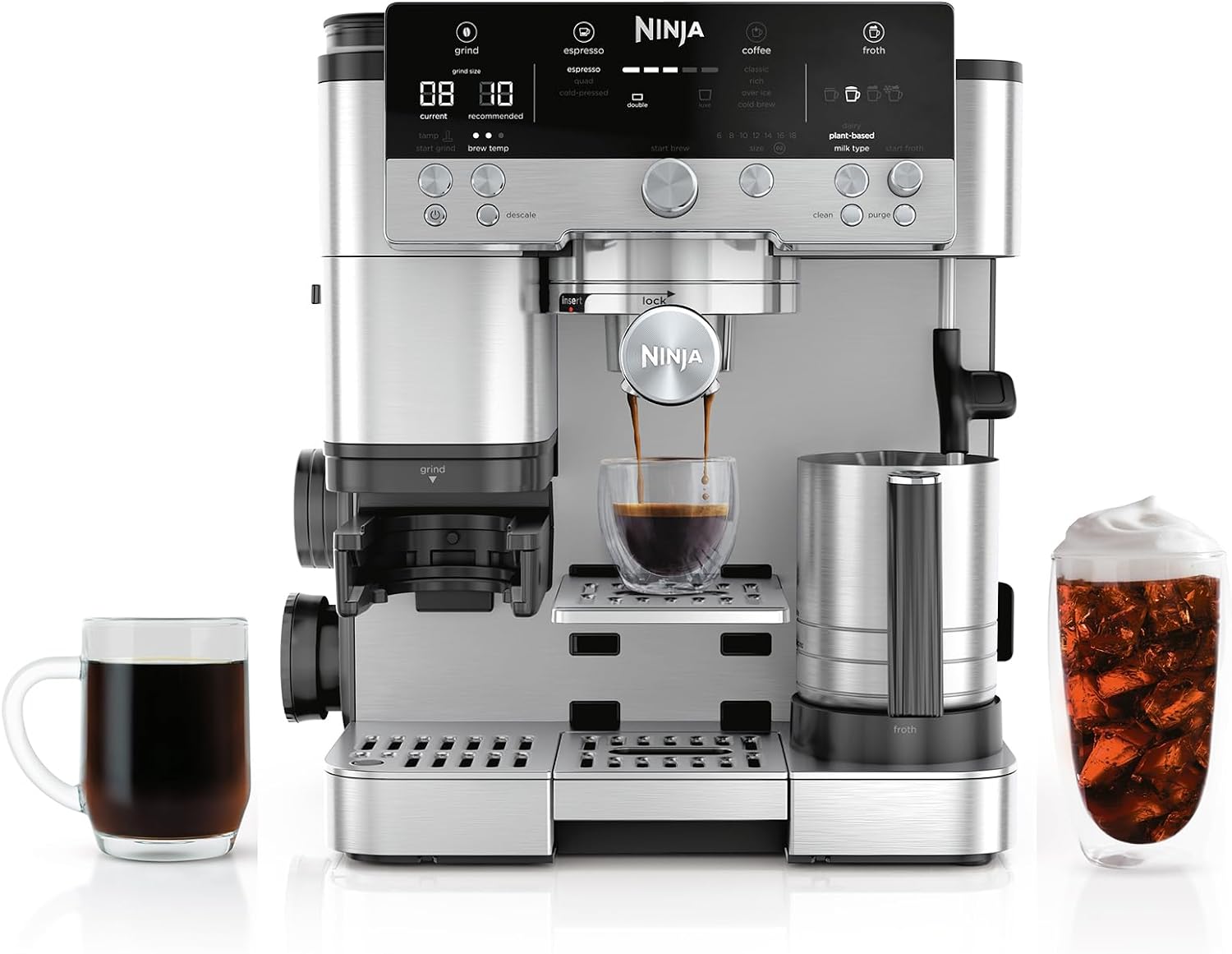 Luxe Café Premier 3-in-1 エスプレッソマシン、ドリップコーヒー、