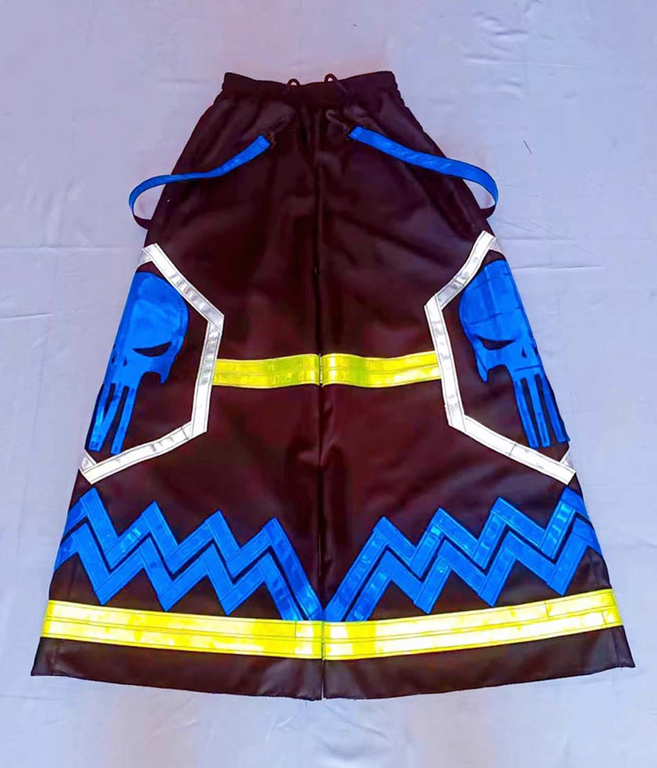 RAVE GEAR ファットパンツ シャッフルダンスクール反射ストリップパンツ ゴーストダンス反射パンツ ストリートヒップホップパンツ ナイト P091