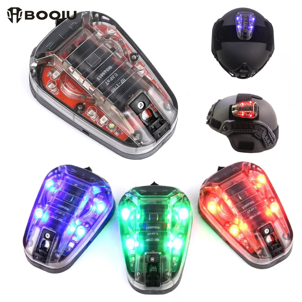 BOOIU タクティカルヘルメットライト IR ストロボ防水サバイバル安全信号フラッシュランプ屋外スポーツハイキングヘルメットテントウムシライト