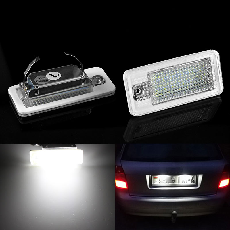 2 個エラーフリー LED ナンバープレートライトランプ canbus アウディ A6 4F RS6 C6 A4 B6 B7 S4 RS4 A3 8P Q7 4L A5 8F A8 4H S8 D4