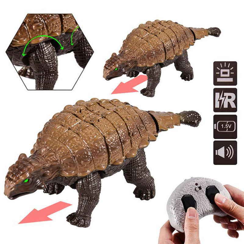 RC 動物恐竜シミュレーション アンキロサウルス タニコサウルス リモコン恐竜 サウンド ライト付きモデル ノベルティ おもちゃ ボーイズ ギフト