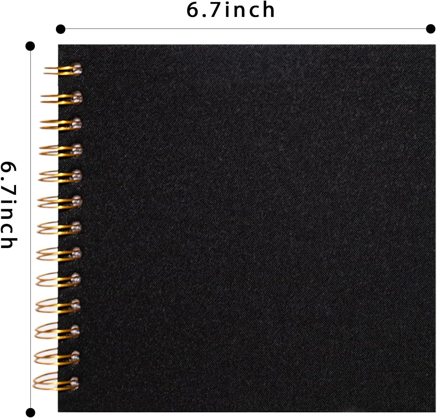小さなスクラップブック 7x7 インチ、リネンフォトアルバムミニスクラップブック、クラフトホワイトページメモリーブック 結婚式、旅行、犬、休暇用