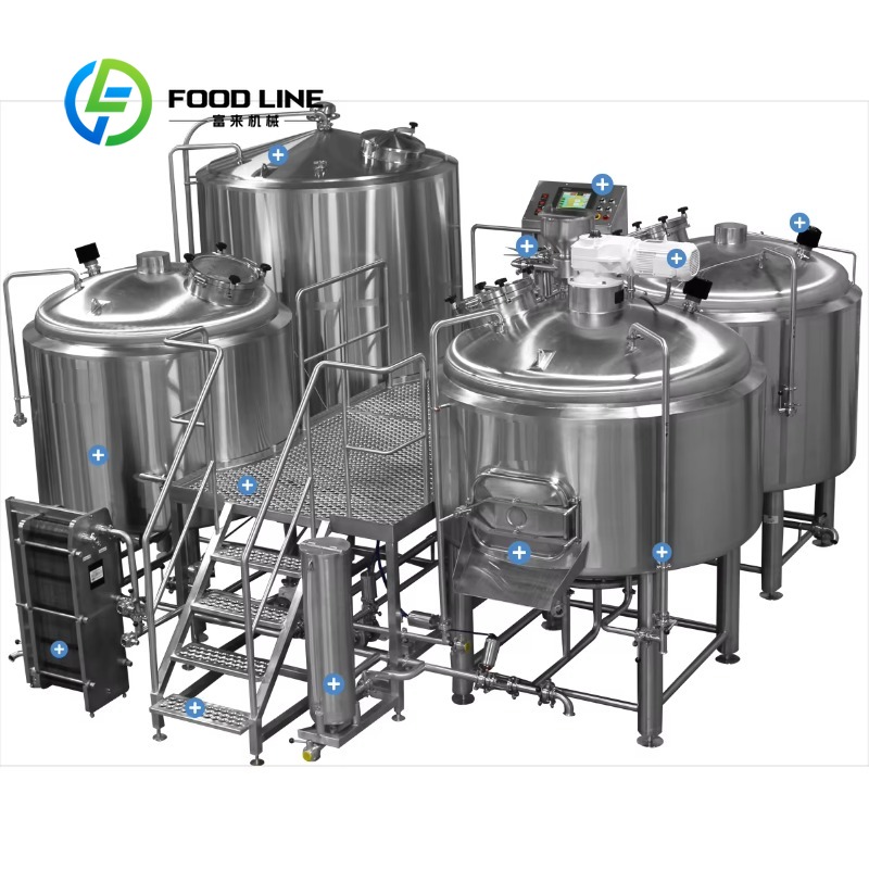 ビール生産ラインのフルセット100Lから5000L/バッチを備えた中国製のクラフトビール製造工場をカスタマイズします