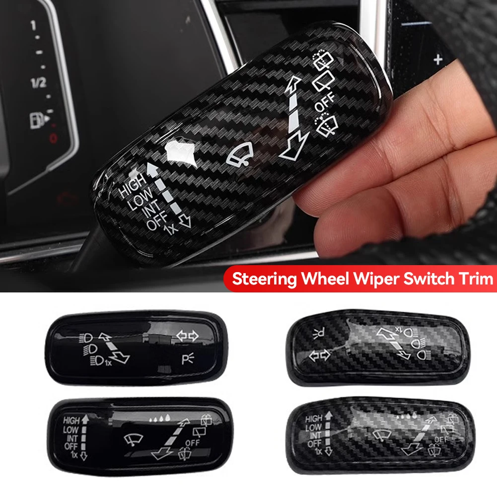 ステアリングホイールワイパースイッチトリムヘッドライトスイッチコントロールカバー VW ポロゴルフ 7 ゴルフ 8 ジェッタティグアンアクセサリー 2018-2023