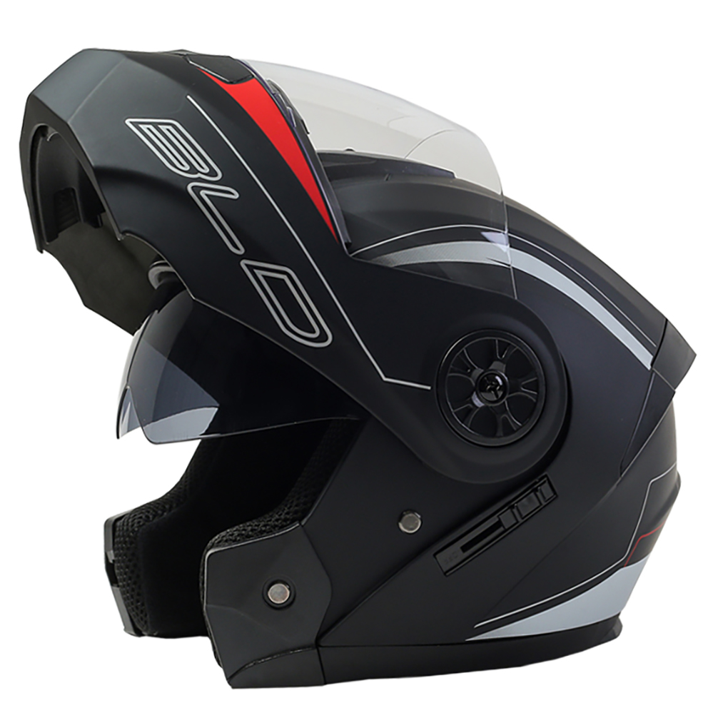 BLD モジュラーデュアルレンズオートバイヘルメット安全ダウンヒルフリップアップヘルメットプロフェッショナルモトクロスレーシングフルフェイスキャスコモト