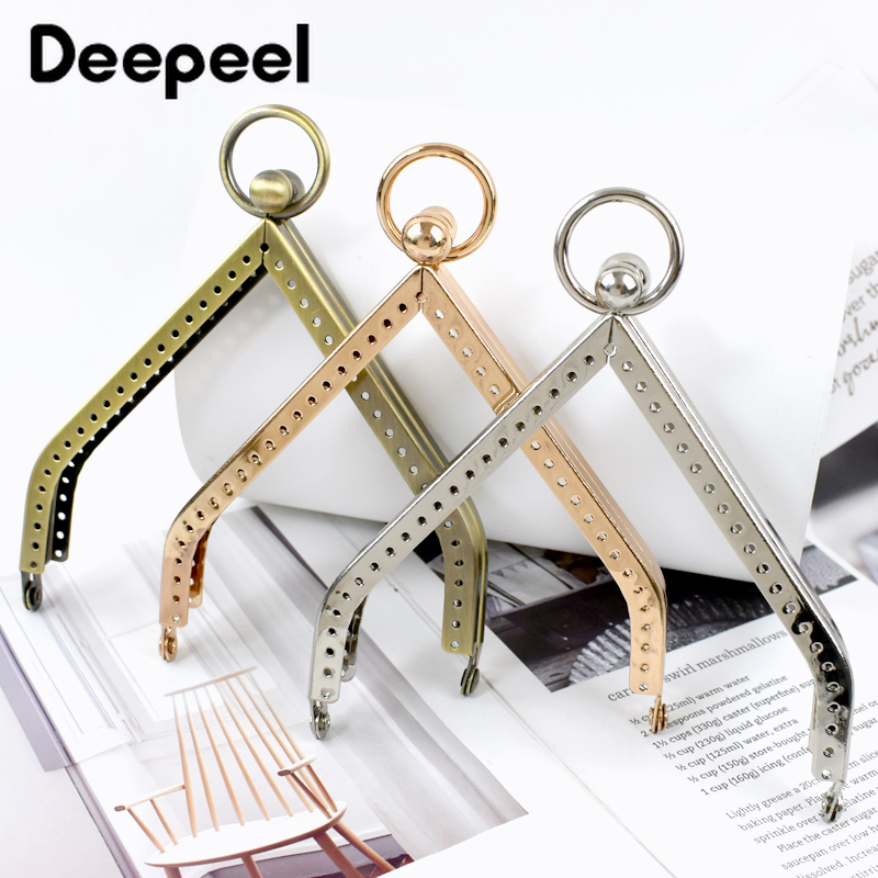 5/10 個 Deepeel 11 センチメートル金属財布フレームバッグハンドルキスクラスプ縫製ブラケットハンドバッグハンドル DIY 手作りハードウェアアクセサリー