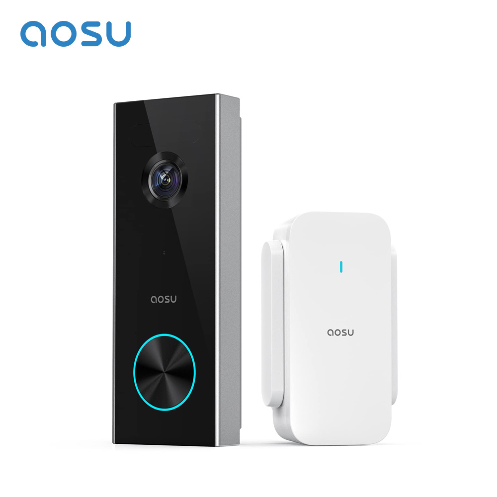 AOSU 3MP WiFi ドアベル 5000 mAh バッテリーワイヤレスビデオインターホン AI 人体検出 2 ウェイオーディオスマートドアベルサポート Alexa