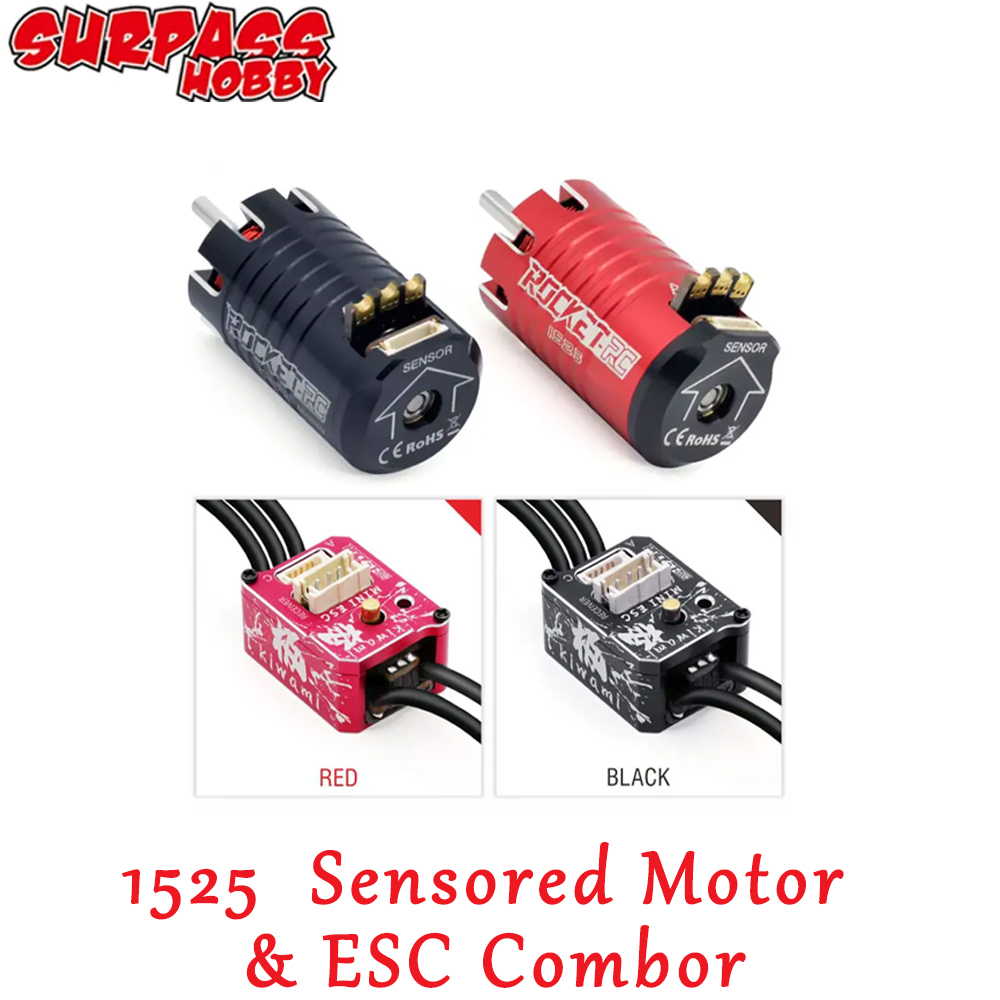 ROCKET-RC Mini1525 モーター KIWAMI 30A ESC センサー付きブラシレスコンボ 1/28 1/27 スケール RC ミニリモコンモスキートカー用