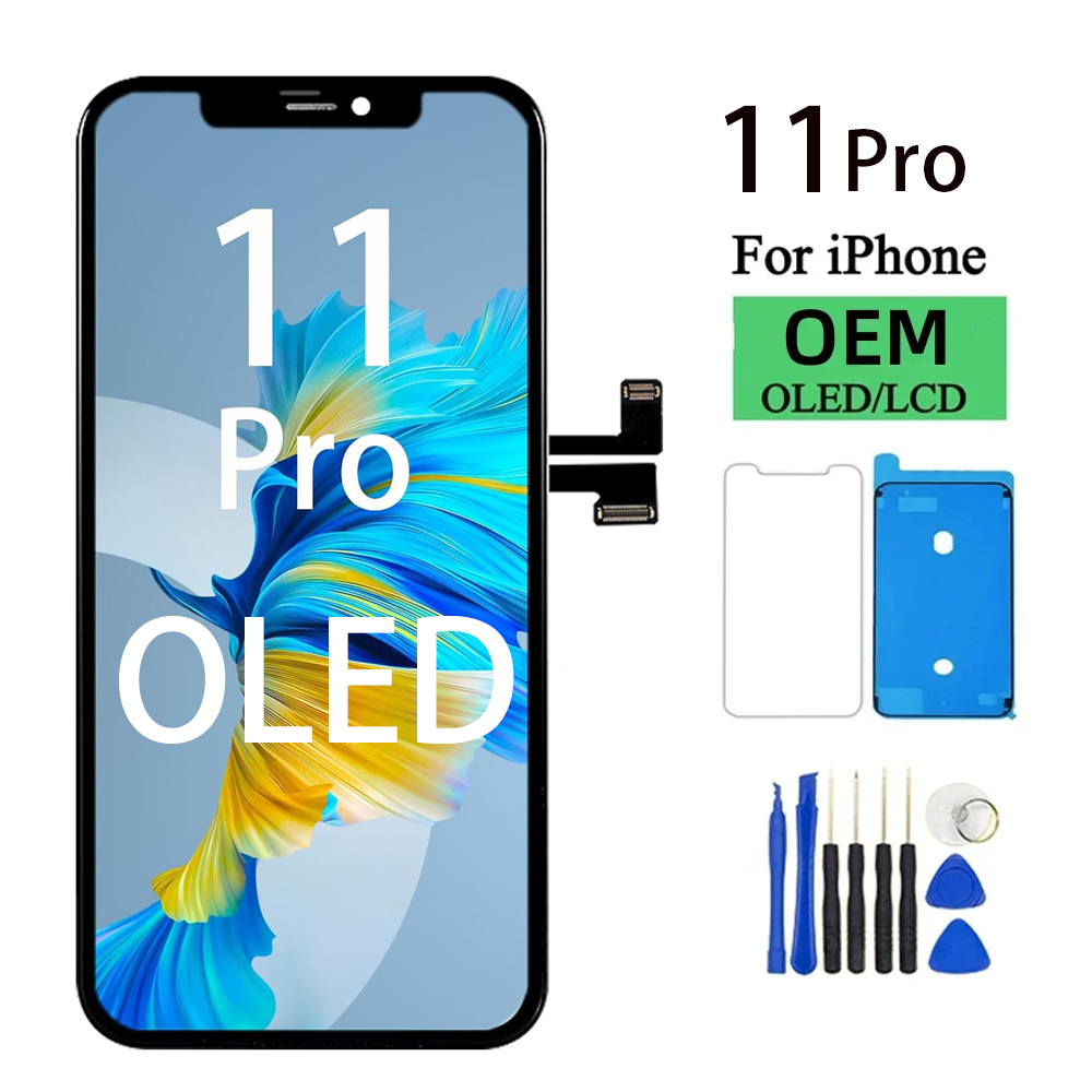 OLED Pantalla iphone 11 Pro ディスプレイタッチスクリーンデジタイザアセンブリ iPhone 11 Pro 液晶交換サポート 3D タッチ真
