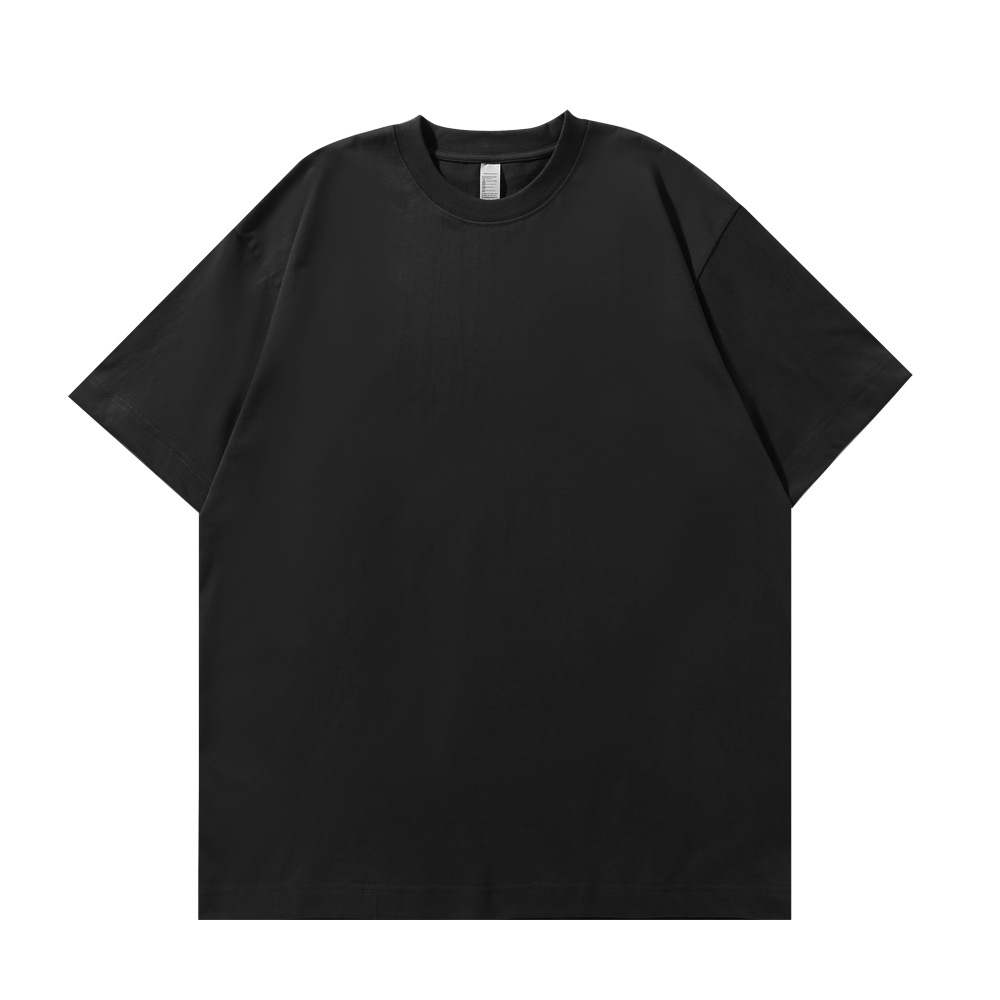 260 グラムヘビーウェイトピュアコットン半袖メンズ Tシャツソリッドカラードロップショルダールーズ特大トレンディユニセックス通気性