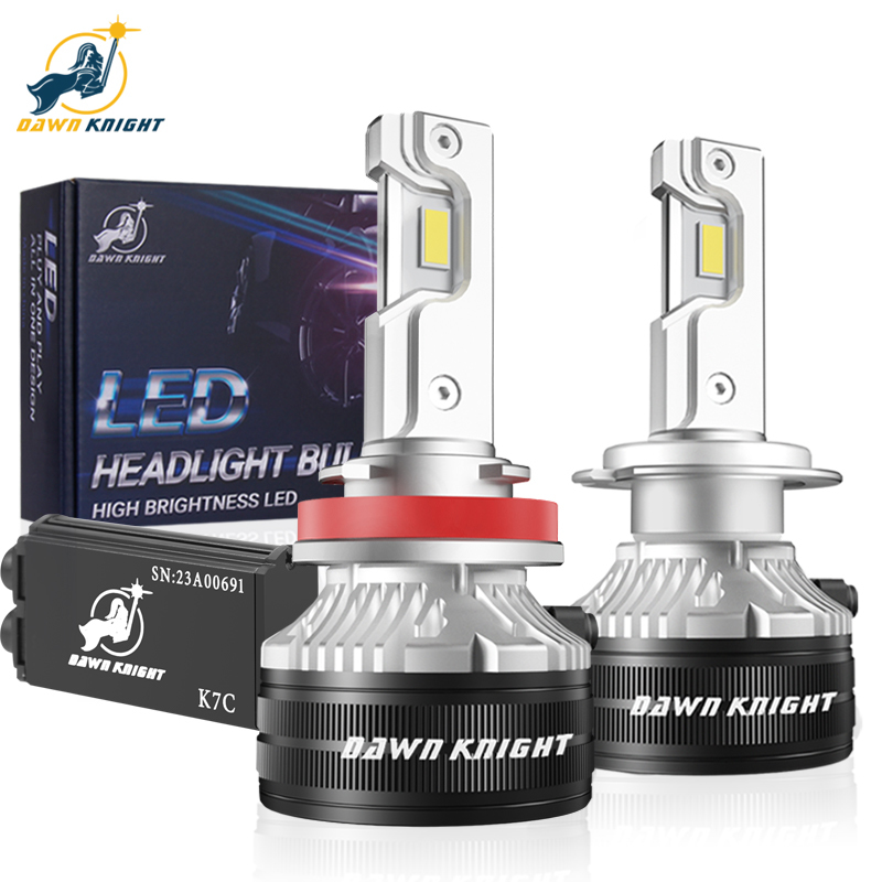 DAWNKNIGHT K7C 4300K H7 H4 H11 Led ランプ 3 銅管 LED 車 H1 HB3 9005 HB4 9006 12V Led ヘッドライト電球