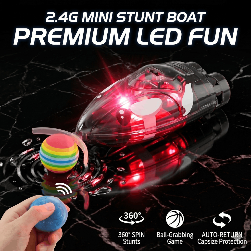 2.4G ミニ RC ボート、インタラクティブボール掴みゲーム電気水おもちゃ、子供用浴槽プール遊び