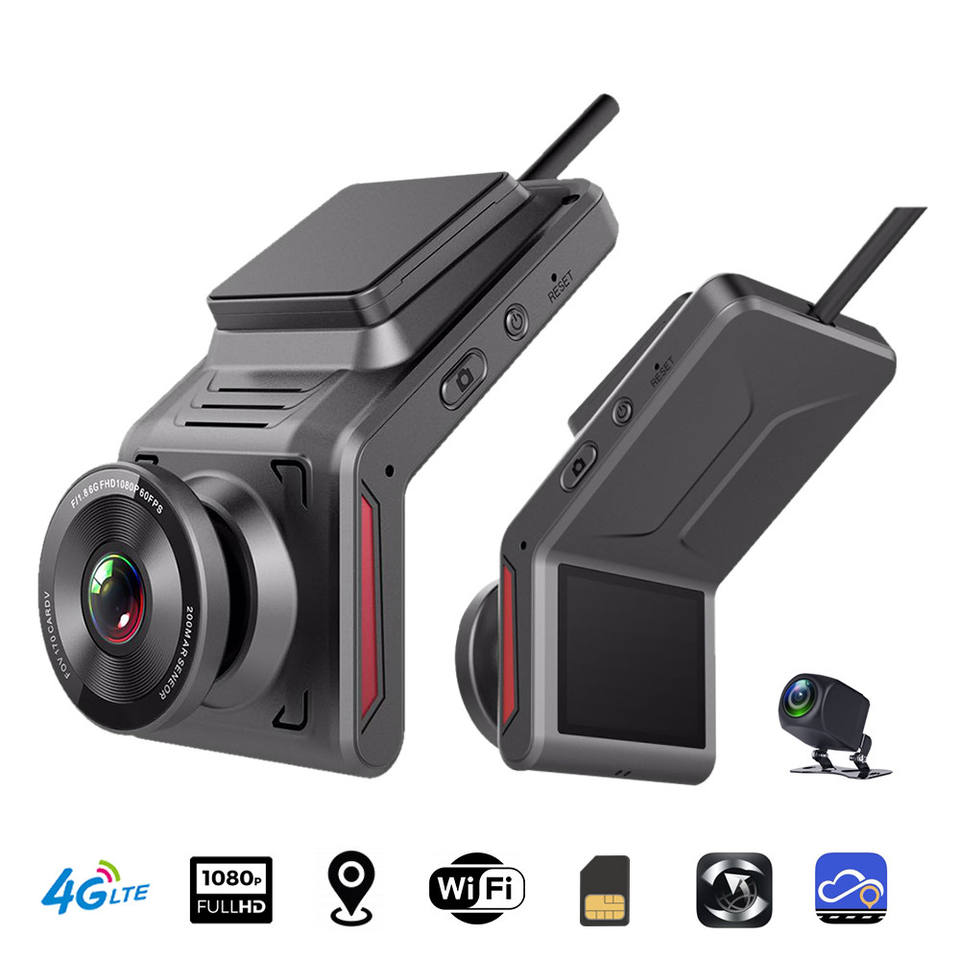4 グラムミニデュアルダッシュカム FHD 1080P WiFi GPS トラッカーライブリモートモニターループビデオ録画 24 時間駐車ガードナイトビジョン