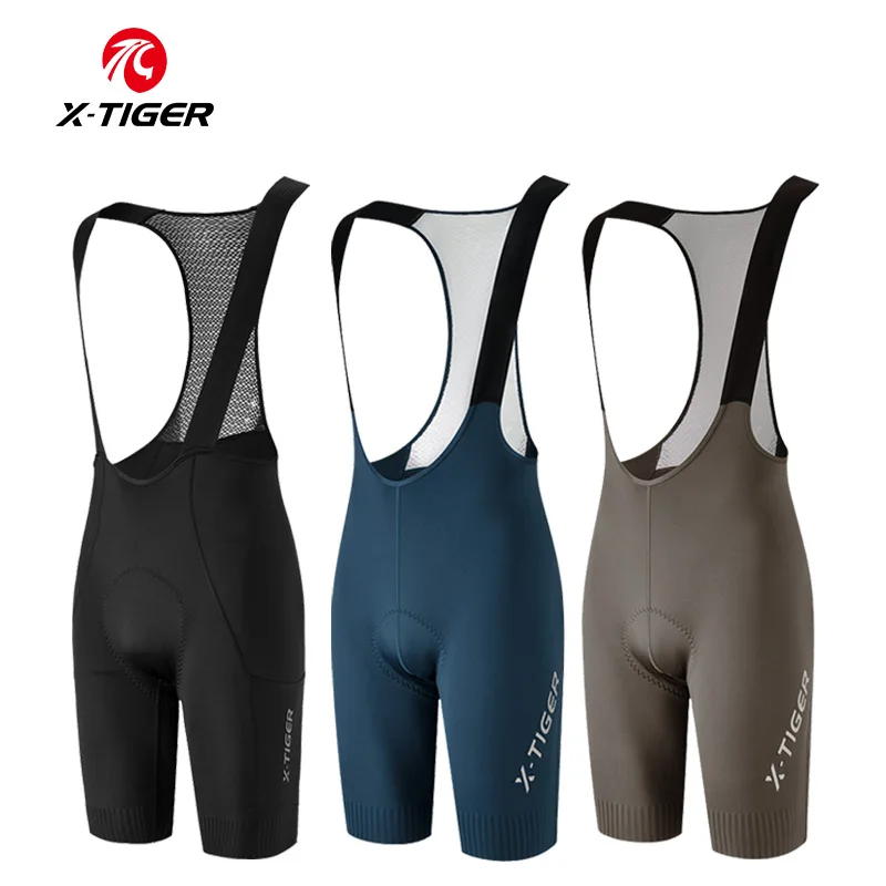 X-TIGER メンズサイクリングショーツ 120 高密度パッド入りプロフェッショナルサイクリングビブパンツ MTB ロードバイク長距離サイクリングタイツ