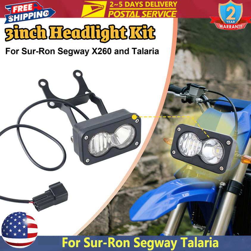 Motoparty ヘッドライトキット Sur-Ron セグウェイタラリア X260 スポット/フラッドライトポッドコンボキットダートバイクライトアクセサリーフロントランプ