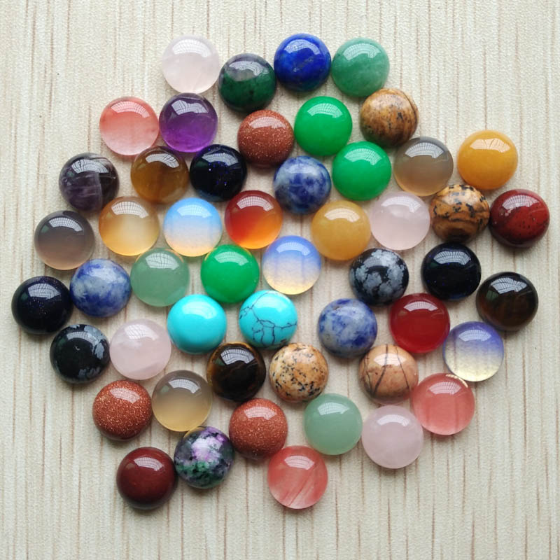 ファッション良質天然石混合ラウンドカボション 10 ミリメートルビーズ DIY ジュエリーアクセサリー卸売 50 ピース/ロット高速配送