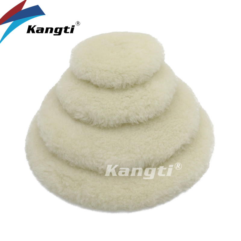 Kangti 3/5/6/7 インチ 3 メートルヘビーカットウール研磨パッド高密度子羊 DA/Ro カーポリッシャー