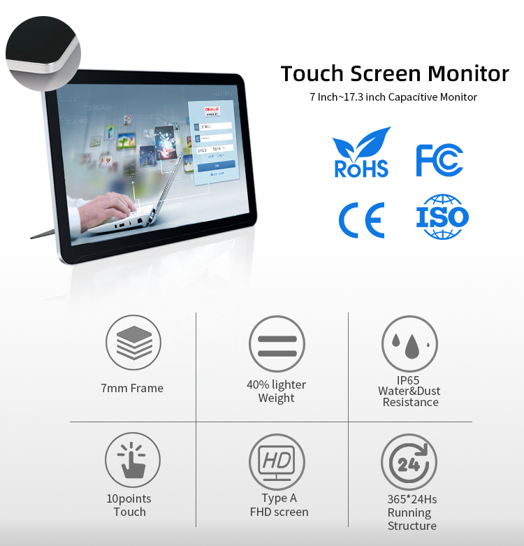 7 インチ 1024*768 Android タブレットタブレット PC Android 7.1 10 ポイント容量性タッチスクリーンオクタコア VESA ウォールマウント Wifi 2GB USB