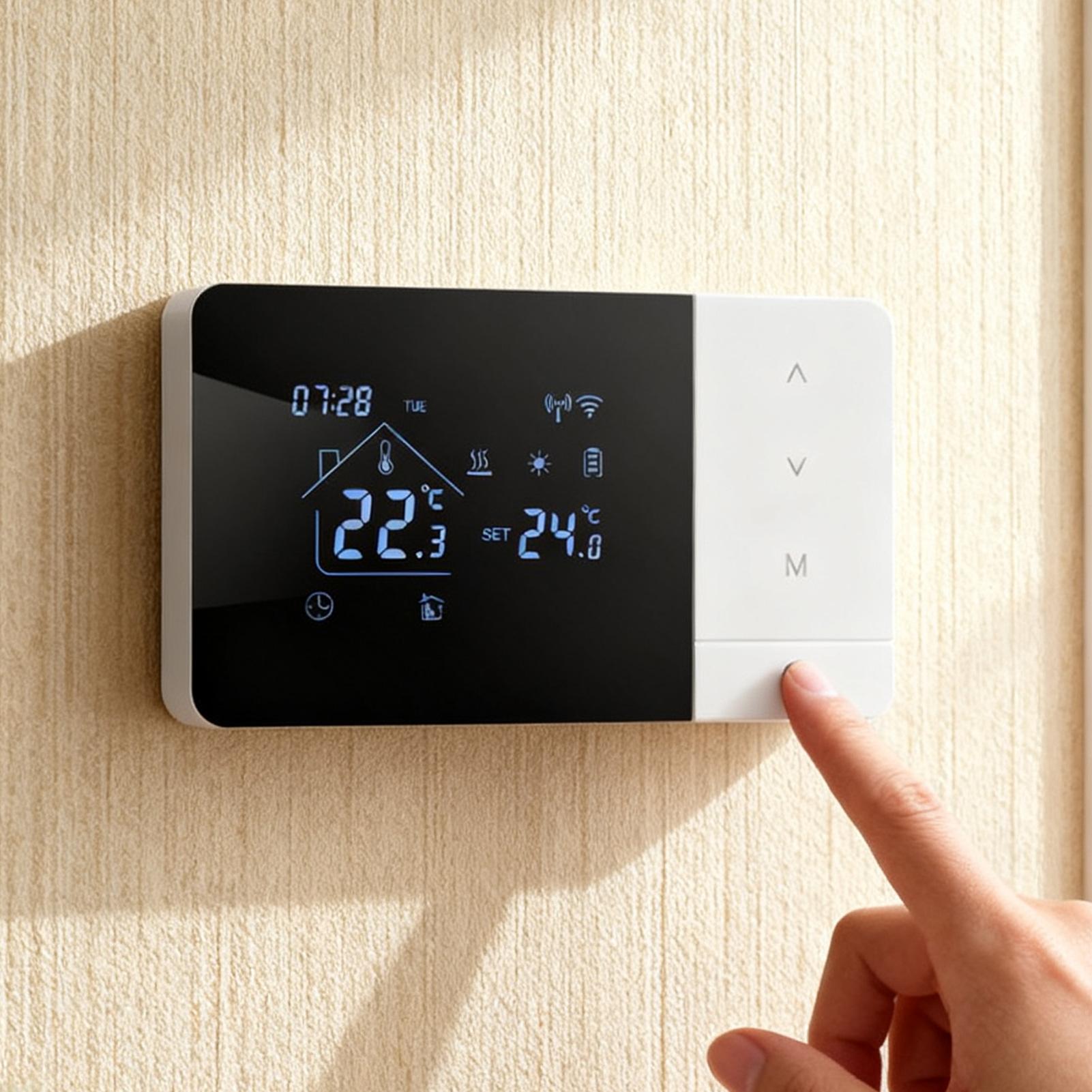 スマートプログラマブル温度コントローラーアプリ音声制御 WiFi ワイヤレスサーモスタットガスボイラー制御床暖房