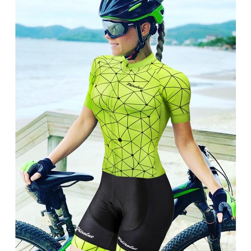 Phtxolue 2021 サイクリングセット女性サイクリング服着用マイヨ Ciclismo マウンテンバイク自転車ジャージセットキット