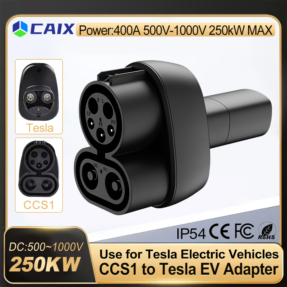 CAIXI 400A CCS1 - テスラ EV 充電器アダプター 500V DC 250kw モデル 3 Y S X と互換性あり CCS1 充電器付きテスラ用高速充電