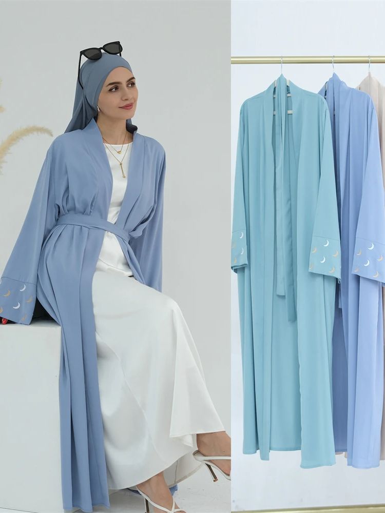 ラマダン月刺繍アバヤ着物 Damen ドバイ高級 2025 イスラムイスラム教徒カフタン控えめなドレスケバヤカフタン Abayas 女性のための