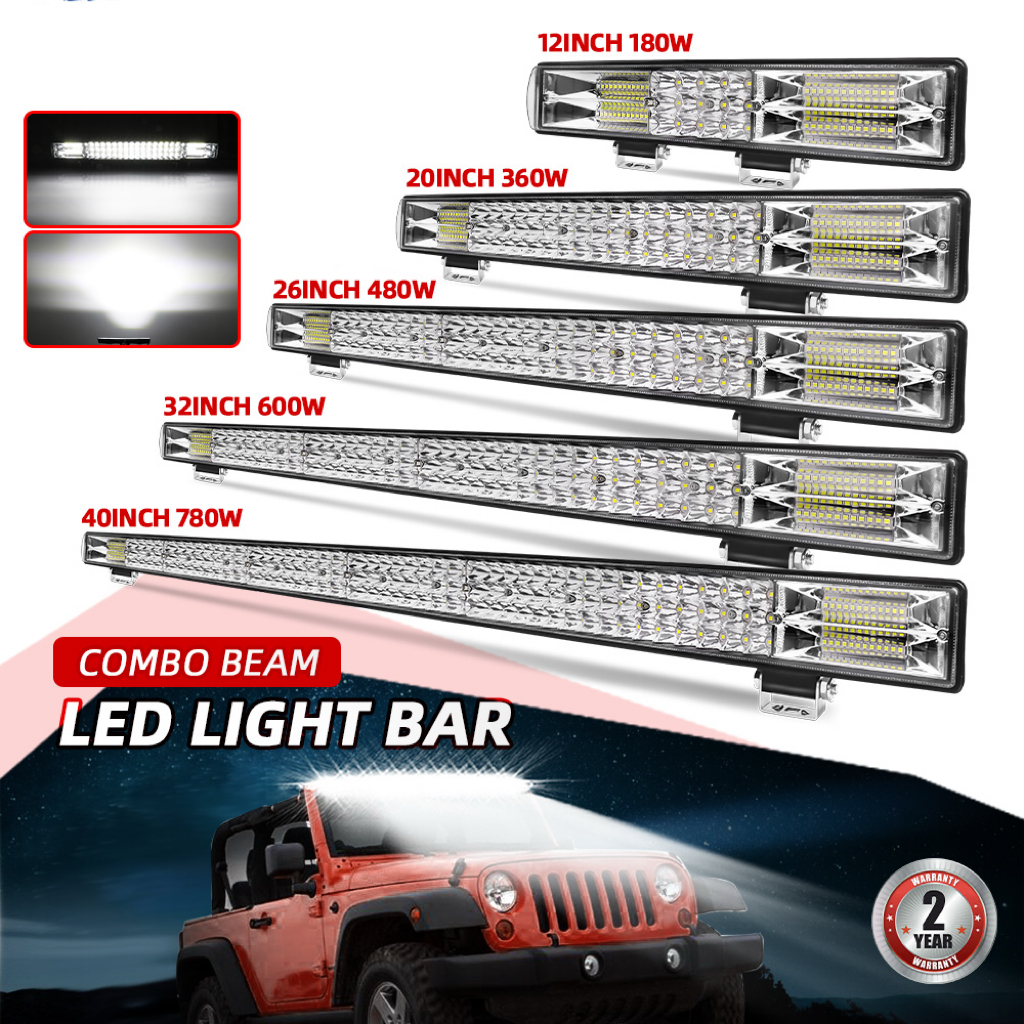 HAOLIDE 3 列 LED ライトバー 40 インチ 90000LM 新しいスポットフラッドコンボビーム運転オフロード作業灯トラックピックアップオフロード用