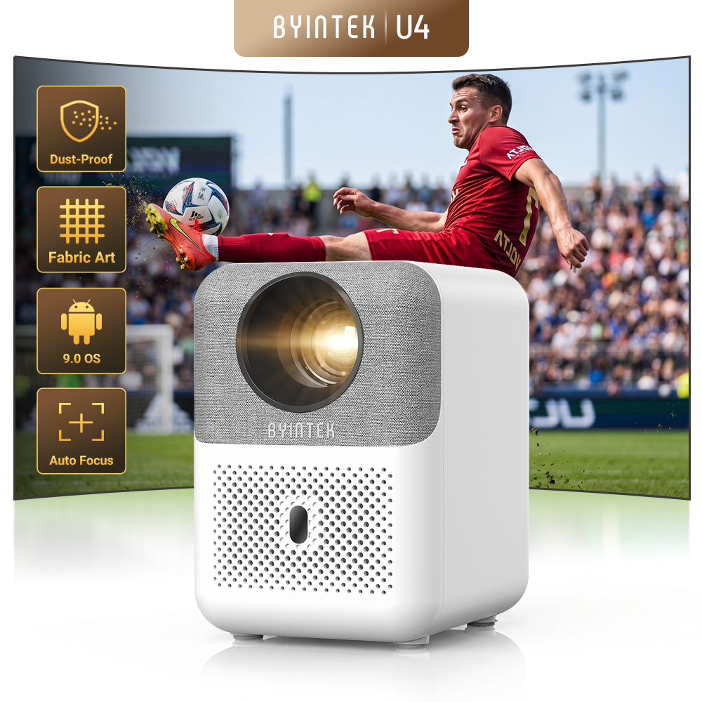 BYINTEK LOVE U4 スマートミニホームシアタープロジェクター 4K 1080P ビデオ Android WIFI スマートフォンシネマ用