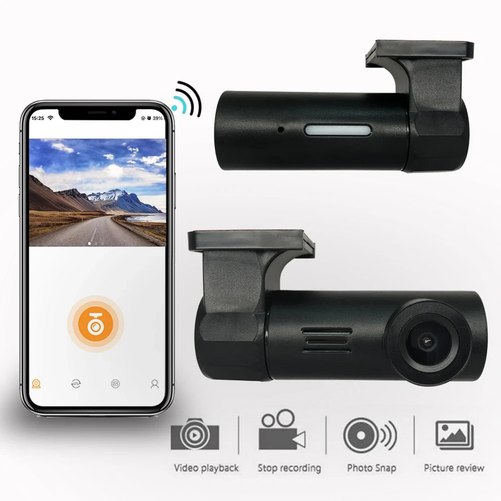 1080P Wifi USB MINI スマートカーを電源 DVR に接続 ダッシュ カメラ ナイトビジョン ビデオ レコーダー