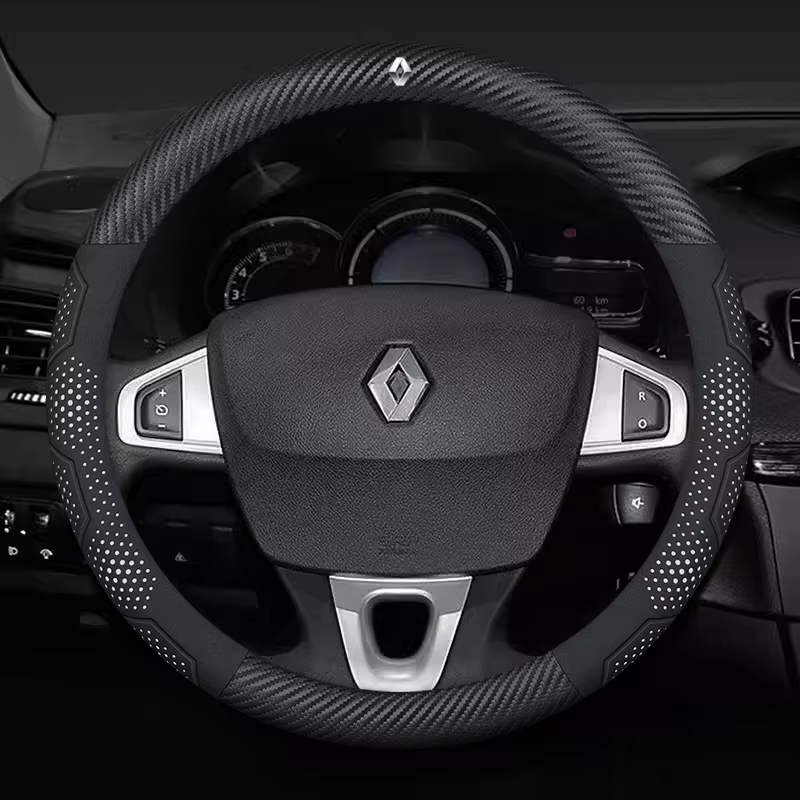 ルノー RS メガーヌ 2 3 タリスマン ラグナ サンデロ 風光明媚な kadjar キャプチャ クリオ KWID ダスター車の革の滑り止めステアリング ホイール カバー