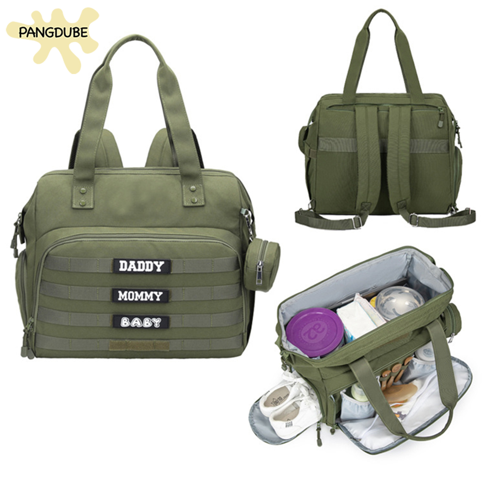 PANGDUBE 2 ピース/セットパパバックパックママバッグベビーおむつバッグバックパック大容量防水マタニティおむつバッグ