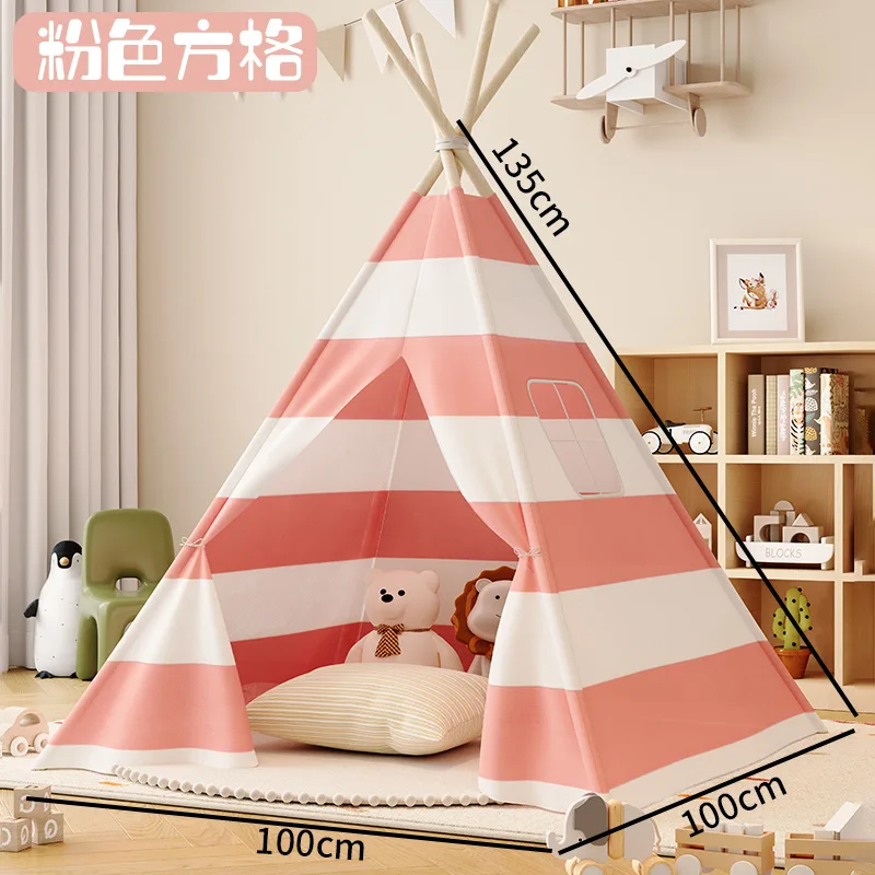 1.35 メートルのテント子供屋内家庭用ポータブル折りたたみプリンセスウィグワム女の赤ちゃんと男の子のおもちゃの城テントままごと子供のため