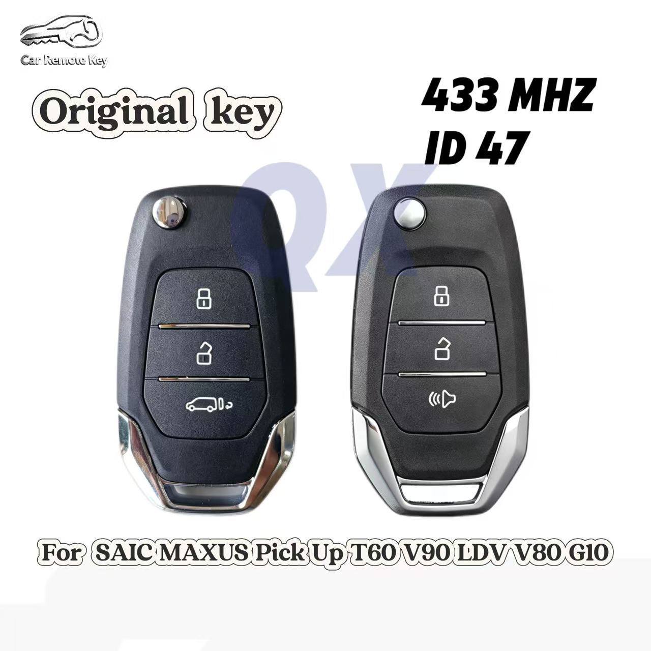 オリジナル OEM リモートキーフォブ ID47 チップ 433MHz SAIC MAXUS ピックアップ T60 V90 LDV V80 G10