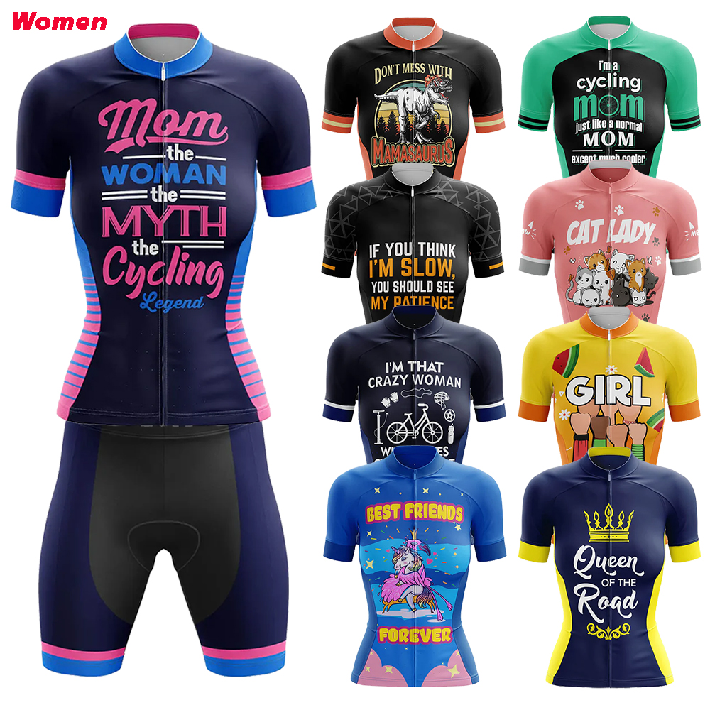 チームママサイクリング服 Mtb 男性衣類機器女性プロフェッショナルシャツショーツ女性ジャンパーサマーバイクジャージよだれかけ