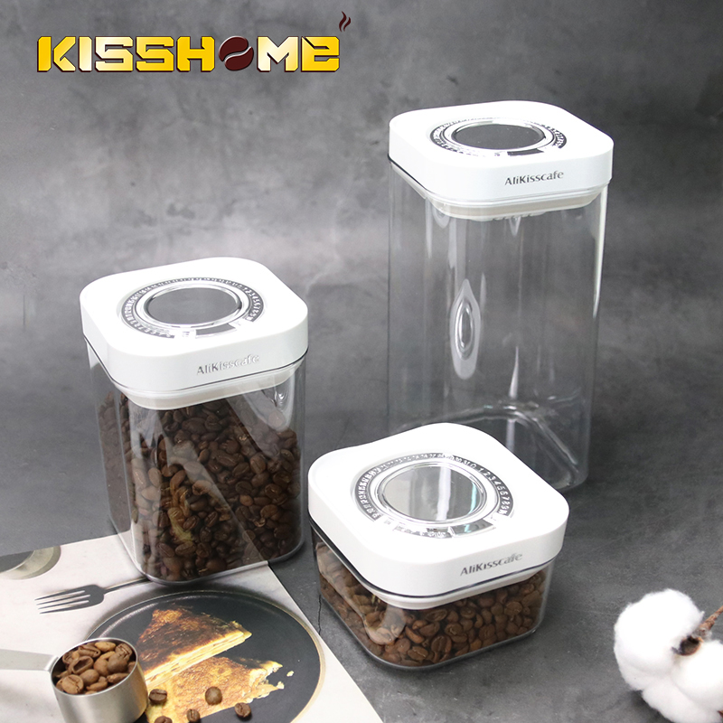 AliKisscafe コーヒー豆保存容器密閉タンク穀物茶真空気密キャニスター缶キッチンバリスタアクセサリーツール