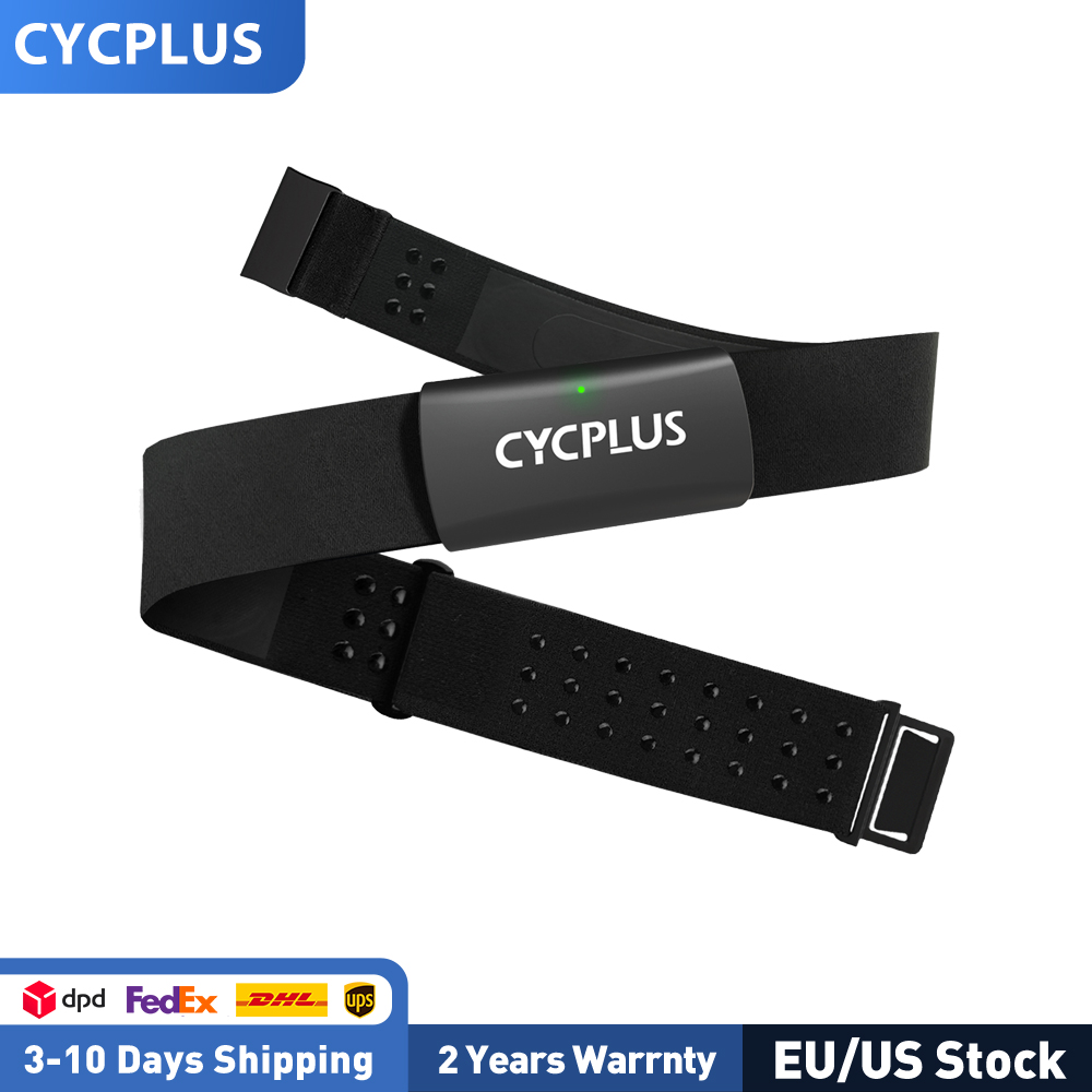 CYCPLUS H2 心拍数モニター チェストストラップ BLE ANT 心拍数モニター 胸部センサー 500h バッテリー付き、IPX7 防水