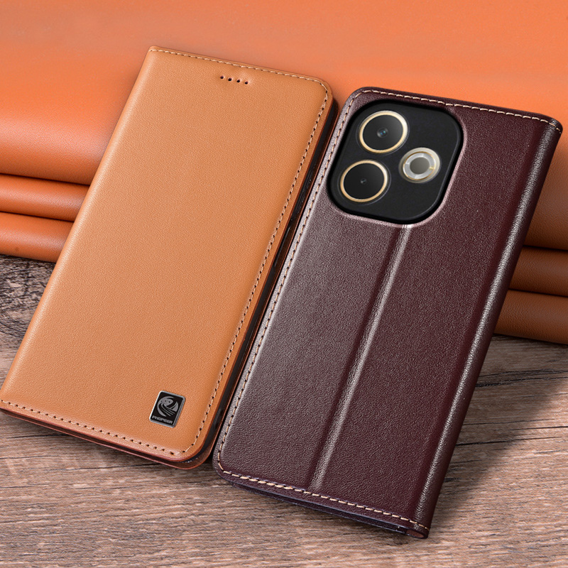フリップケース OPPO A5 プロ A5Pro 5 グラム高級牛革本革磁気カバーナパテクスチャカードポケット財布ケース