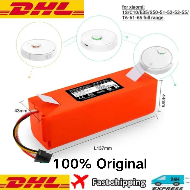 100% オリジナル BRR-2P4S-5200S ロボット掃除機の交換バッテリー Xiaomi Roborock S55 S60 S65 S50 S51 S5 最大 S6 部品