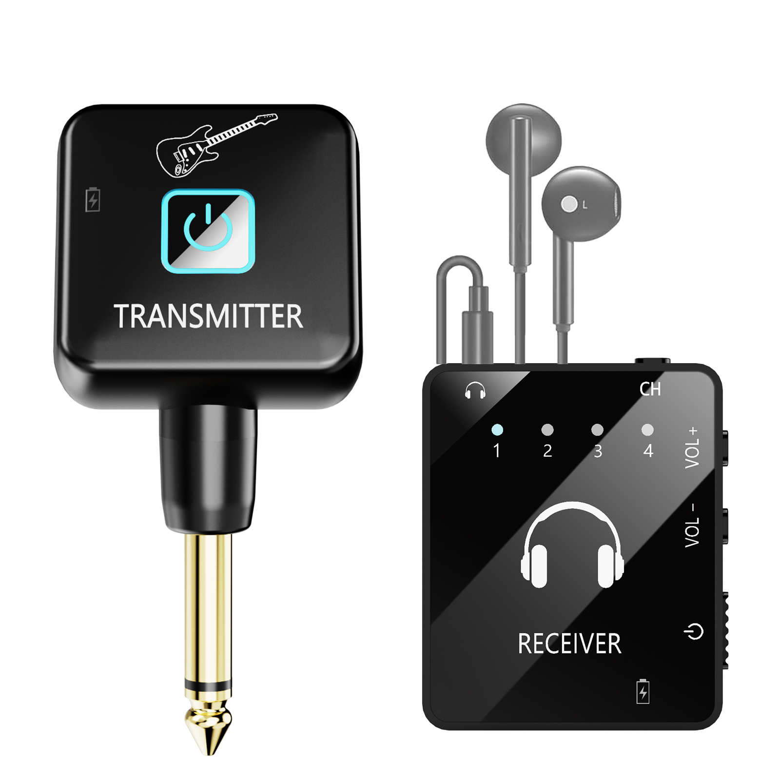 IEM システム、トランスミッターとラベリア レシーバーを備えたワイヤレス インイヤー モニタリング システム、バンド リハーサル用のスイッド ラベリア レシーバー