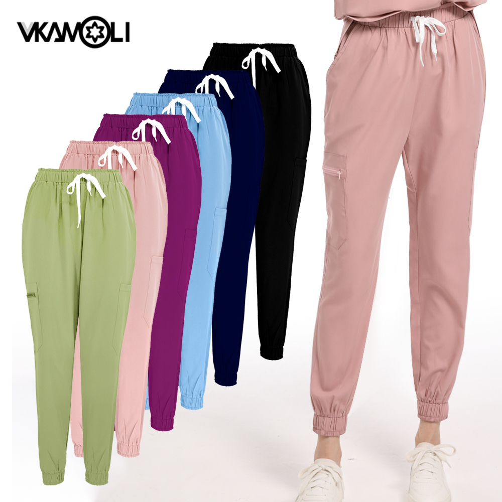 scrub pants women jogger and man Nurse Clinical Uniforms pants Anti wrinkle working Medical Workwear XS-XXL scrub bottoms