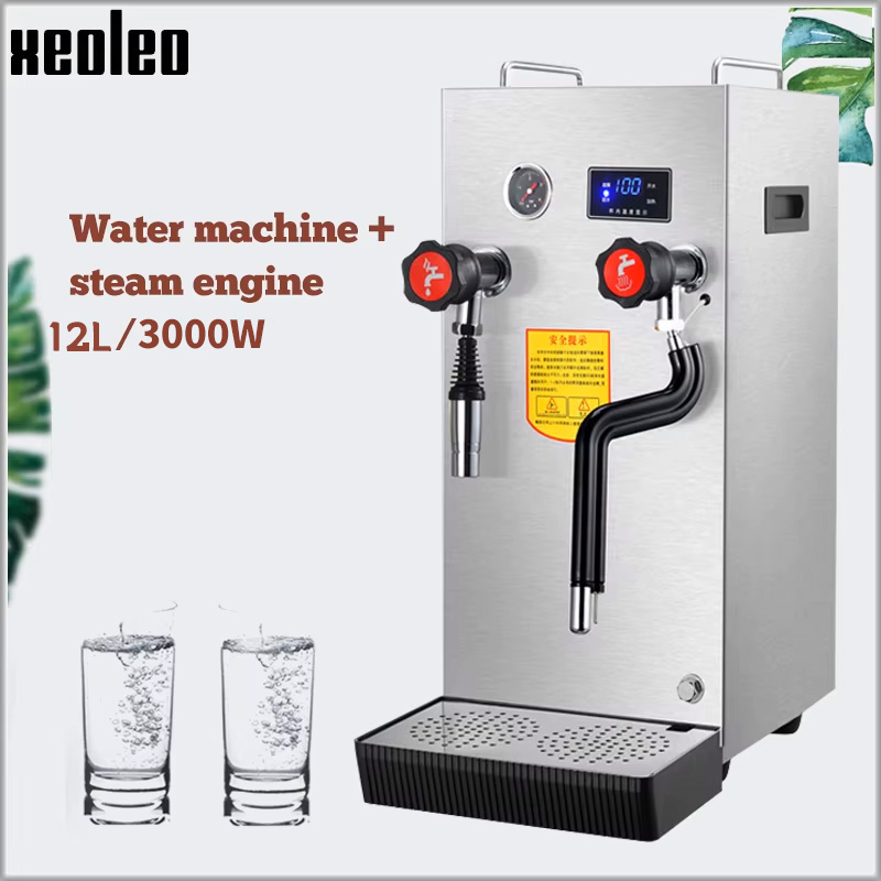 XEOLEO 商業ミルクバブルマシンエスプレッソ沸騰水マシン 8L ミルクスチーマー発泡機器マシンコーヒーメーカー