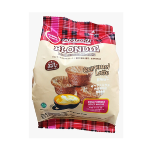 インドネシアの高品質ブランド「マノン」のソフトクッキー・ポフケーキ。美味しくて新鮮なバター、チョコレート、アーモンド入り。ハラール認証済み。袋入り。